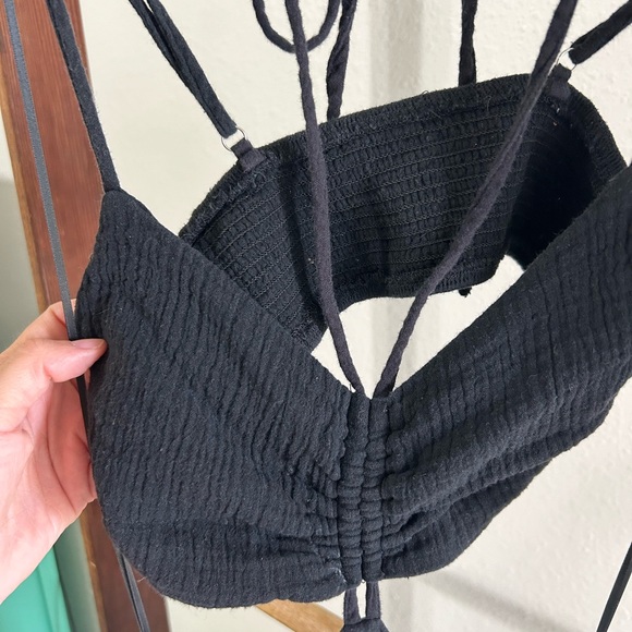 Peach Love California Black Cut-Out Maxi Dress Smock Top Size Small - Picture 8 of 8